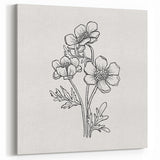 Bohemian Wall Art | Elegant Floral Boho Decor Canvas | Eclectic Art Print