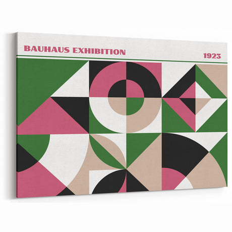Bohemian Wall Art | Bold Bauhaus Geometric Boho Decor Canvas | Eclectic Art Print