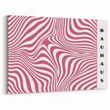 Bohemian Wall Art | Bold Bauhaus Wavy Pattern Boho Canvas | Eclectic Art Print