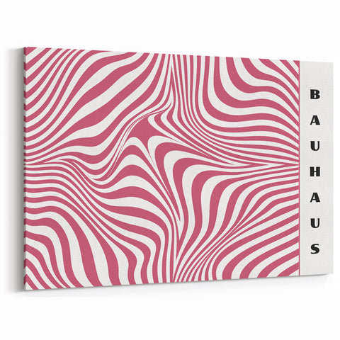 Bohemian Wall Art | Bold Bauhaus Wavy Pattern Boho Canvas | Eclectic Art Print
