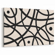 Bohemian Wall Art | Abstract Black Line Boho Canvas | Eclectic Art Print