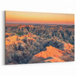 Badlands National Park Art - Sunset over Rugged South Dakota Landscape