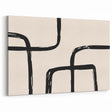Artistic Bohemian Style Canvas - Abstract Black and Beige Boho Wall Art