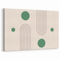 Bohemian Wall Art - Modern Geometric Boho Decor with Green Accents