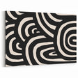 Boho Decor Canvas - Bold Black and White Abstract Bohemian Wall Art