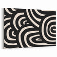 Boho Decor Canvas - Bold Black and White Abstract Bohemian Wall Art