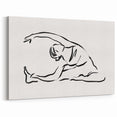 Boho Chic Wall Art - Minimalist Line Art Yoga Pose Bohemian Canvas