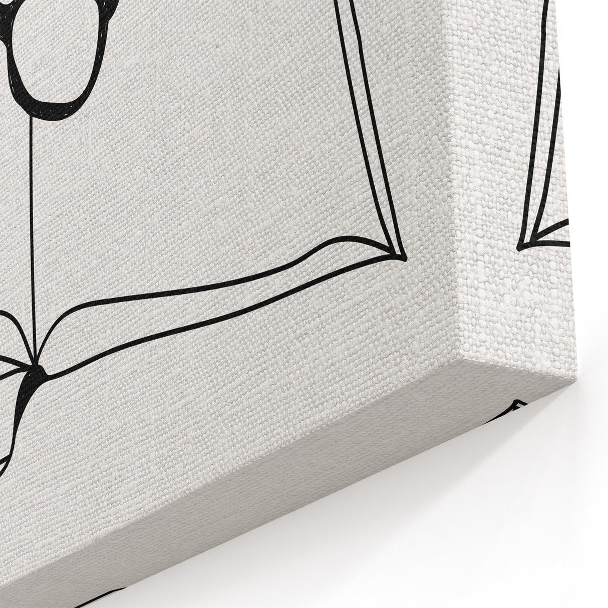 Bohemian Wall Art - Minimalist Line Art of Open Book and Glasses Canvas