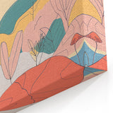 Boho Wall Art - Colorful Whimsical Nature Scene Bohemian Canvas Decor