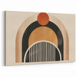 Boho Geometric Wall Art - Earthy Arch and Circle Bohemian Canvas Print