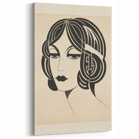 Modern Electric Portrait Canvas – Abstract Electric Art Print
