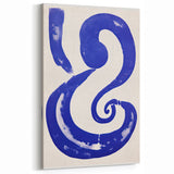 Abstract Electric Blue Swirl Canvas – Modern Electric Art Print