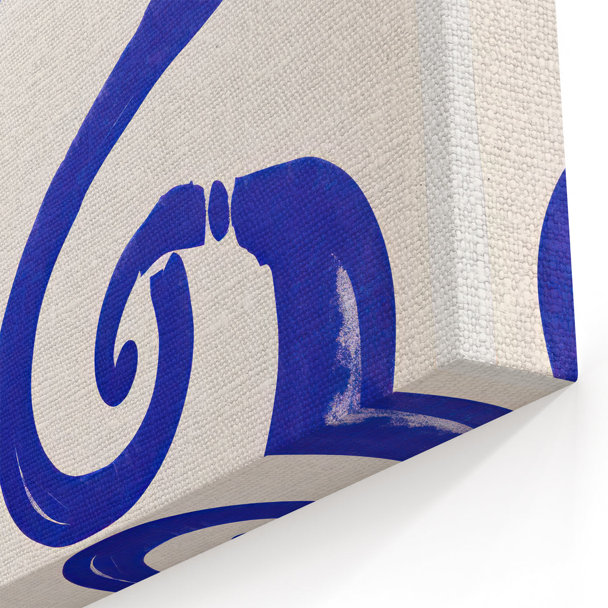 Abstract Electric Blue Swirl Canvas – Modern Electric Art Print