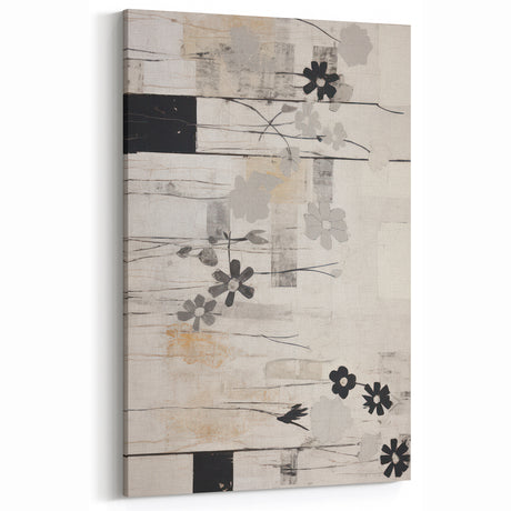 Modern Electric Floral Abstract Canvas – Electric Art Print