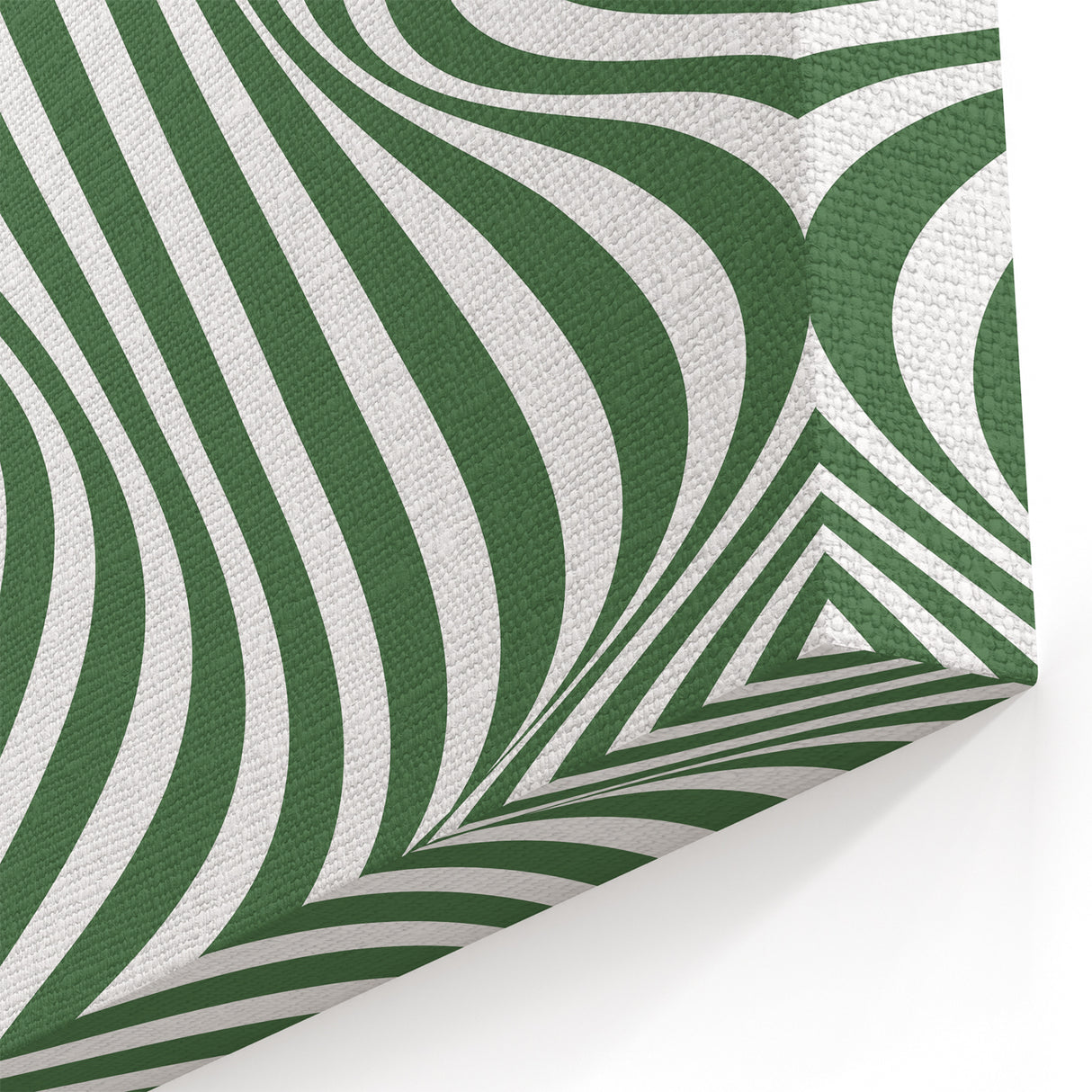 Bohemian Wall Art | Bauhaus 1919 Green Wave Optical Boho Canvas Print