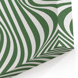 Bohemian Wall Art | Bauhaus 1919 Green Wave Optical Boho Canvas Print