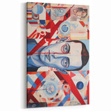 Abstract Electric Portrait Canvas – Dynamic Modern Art Print