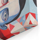 Abstract Electric Portrait Canvas – Dynamic Modern Art Print