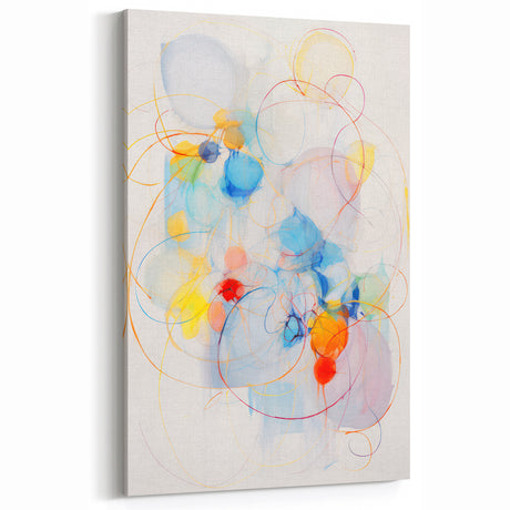 Vibrant Electric Abstract Swirls Canvas – Modern Dynamic Art Print