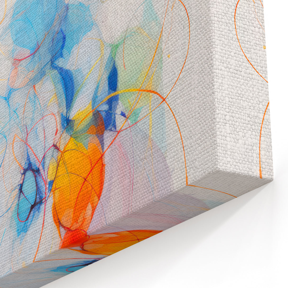 Vibrant Electric Abstract Swirls Canvas – Modern Dynamic Art Print