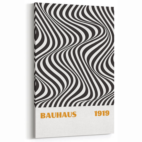 Bohemian Wall Art | Bauhaus 1919 Black and White Optical Boho Print