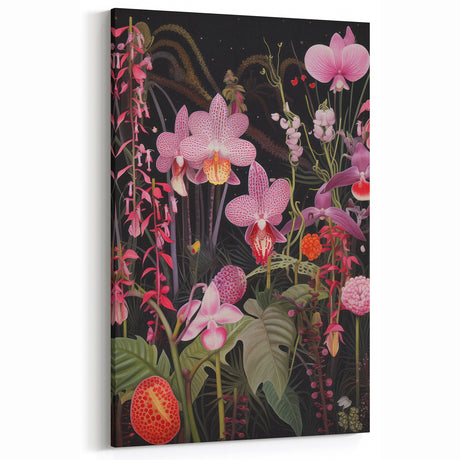 Modern Electric Floral Wall Art - Vibrant and Dynamic Botanical Print