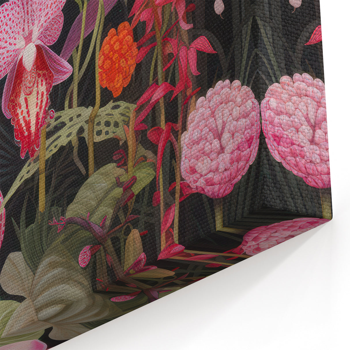 Modern Electric Floral Wall Art - Vibrant and Dynamic Botanical Print