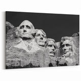 Mt Rushmore Acrylic Glass Art - Historic Landmark in Black & White