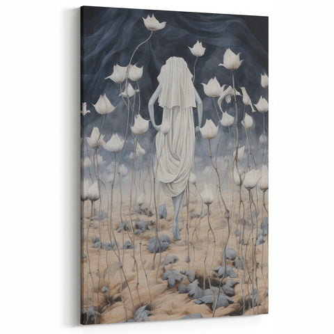 Electric Abstract Dreamscape - Ethereal Floral and Figure Art Print