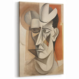 Electric Cubist Portrait Art - Modern Abstract Geometric Wall Decor