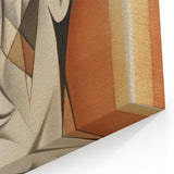 Electric Cubist Portrait Art - Modern Abstract Geometric Wall Decor