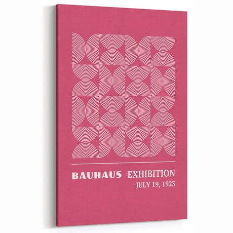 Bohemian Wall Art | Bauhaus 1923 Pink Geometric Boho Chic Print