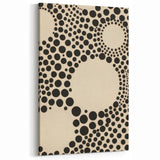 Modern Electric Geometric Art - Abstract Monochrome Circle Wall Decor