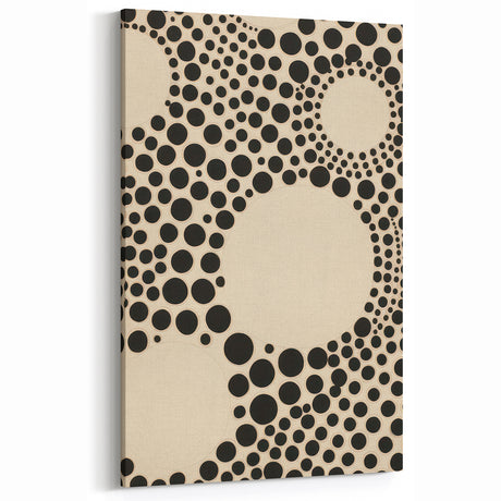 Modern Electric Geometric Art - Abstract Monochrome Circle Wall Decor