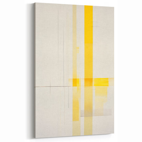 Modern Electric Abstract Lines - Minimalist Yellow Geometric Wall Decor