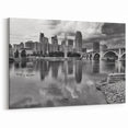 Minnesota City Skyline Canvas – Stone Arch Bridge Sunset Scene