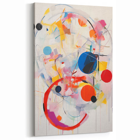 Vibrant Electric Abstract Art - Dynamic Colorful Geometric Wall Decor
