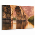 Minnesota City Skyline Canvas – Stone Arch Bridge Sunset Scene
