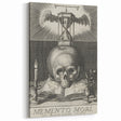 Medieval Memento Mori Gothic Canvas – Vintage Skull Gothic Wall Art