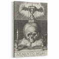 Medieval Memento Mori Gothic Canvas – Vintage Skull Gothic Wall Art