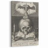 Medieval Memento Mori Gothic Canvas – Vintage Skull Gothic Wall Art