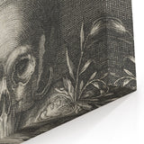Medieval Memento Mori Gothic Canvas – Vintage Skull Gothic Wall Art