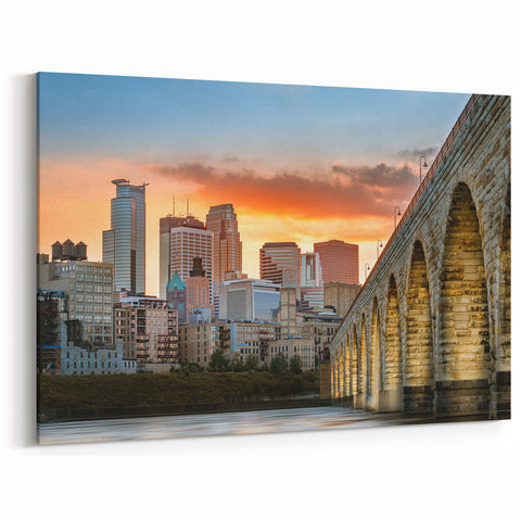 Minneapolis Art Prints – Vibrant Skyline and Bridge Wall Decor