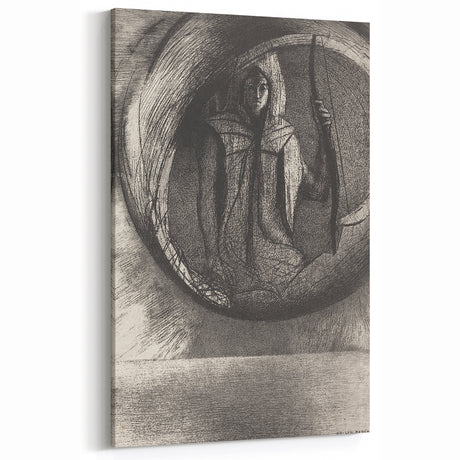 Dark Medieval Archer Canvas – Mysterious Gothic Art for Home Decor