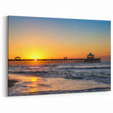 South Carolina Wall Art – Charleston Canvas Prints at Folly Beach Sunset