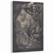 Dark Warrior Gothic Canvas – Epic Battle Scene Gothic Wall Art Decor