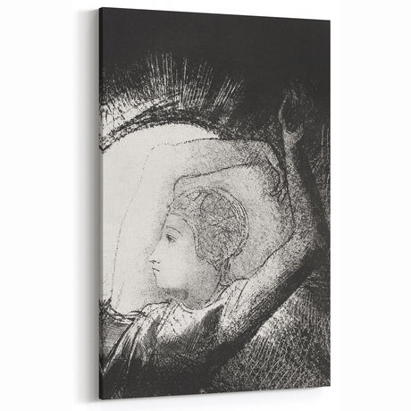 Celestial Goddess Gothic Canvas – Mystical Figure Gothic Wall Art Decor