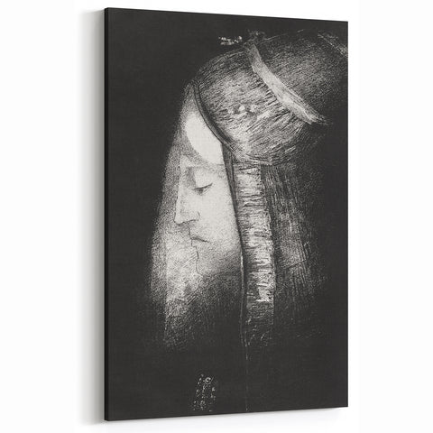 Veiled Elegance Gothic Canvas – Mysterious Lady Gothic Wall Art Decor