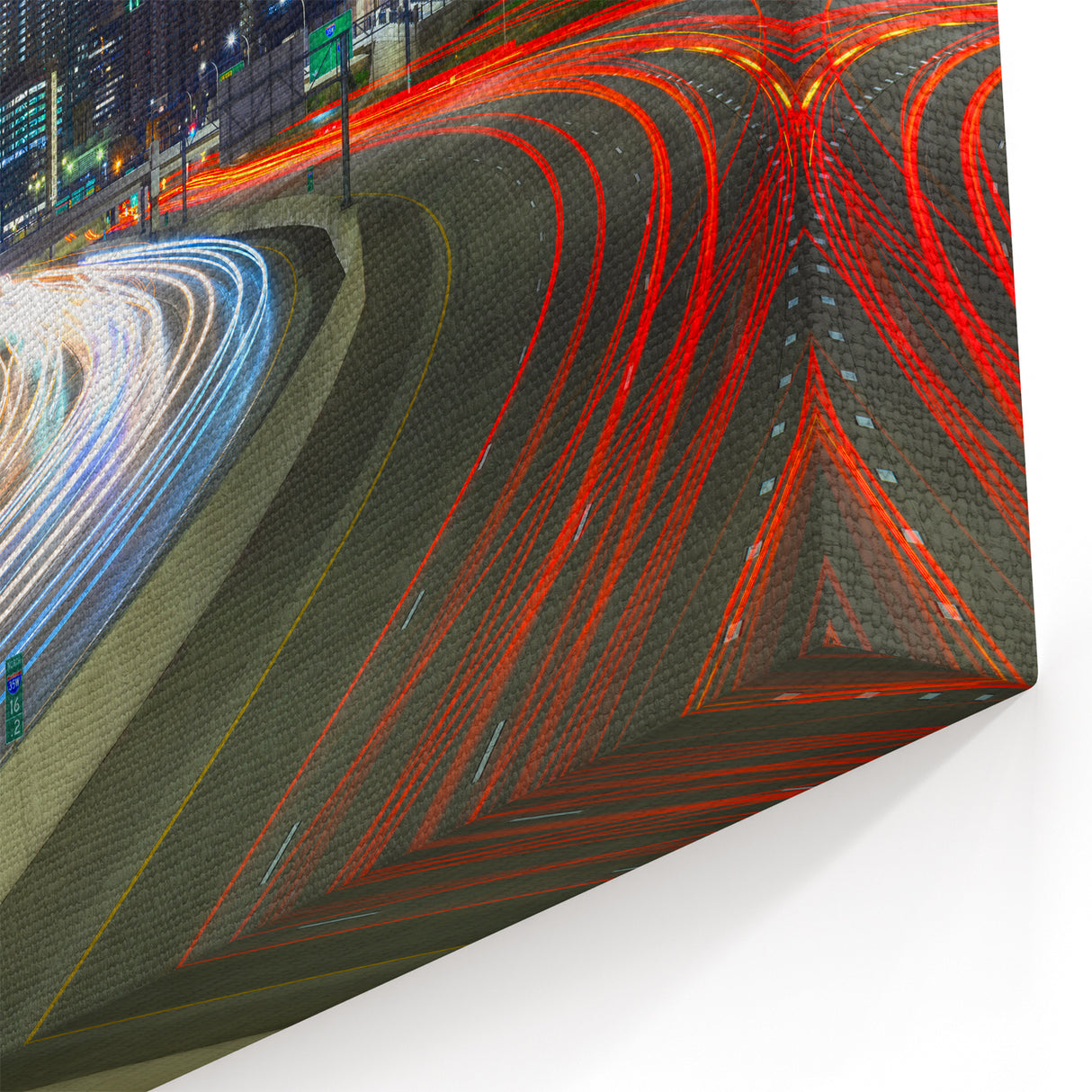 Minneapolis Photography Prints – Vibrant Night Skyline with Light Trails