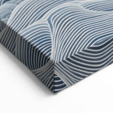 Abstract Electric Wave Art - Flowing Blue and White Modern Decor Canvas